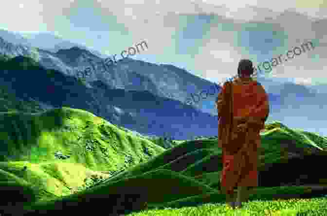 A Serene Monk Meditating, Demonstrating The Power Of Silence Summary And Study Guide Of The 48 Laws Of Power By Robert Greene