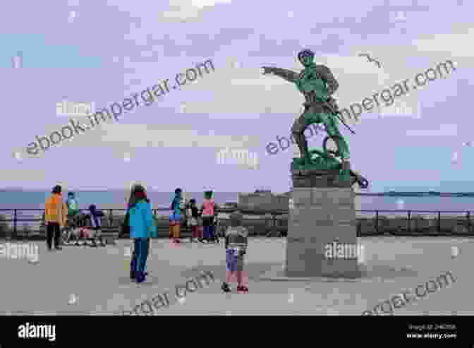 A Statue Of A Privateer Captain Overlooking The Ocean, With A Plaque At His Feet Commemorating His Achievements. Life Aboard A British Privateer: The Illustrated First Hand Account Of A Famous Privateer Captain At War With The Spanish During The Reign Of Queen Anne 1707 1711