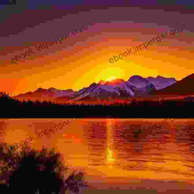 A Surreal Sunset Over A Mountain Range, Casting A Warm Glow Over The Peaks And Valleys. Sunset Pictures To Make You Smile