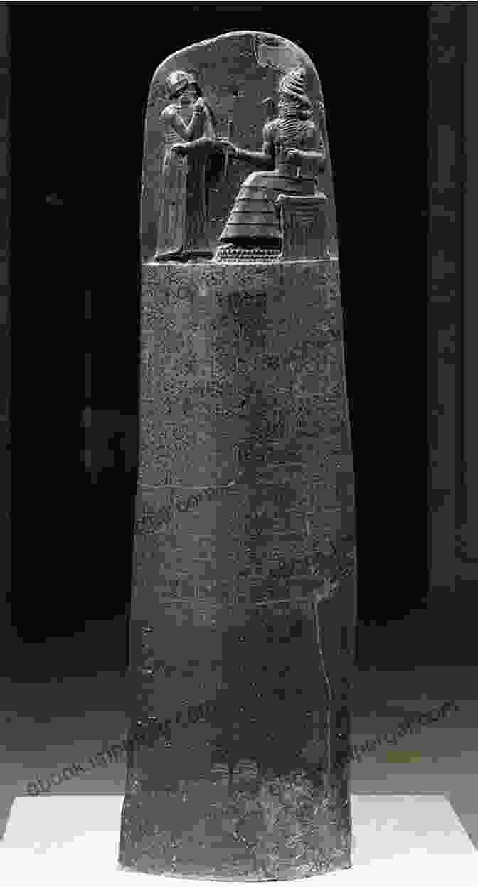 The Code Of Hammurabi Stele, An Imposing Eight Foot Stone Stele Inscribed With 282 Laws. The Code Of Hammurabi King Of Babylon