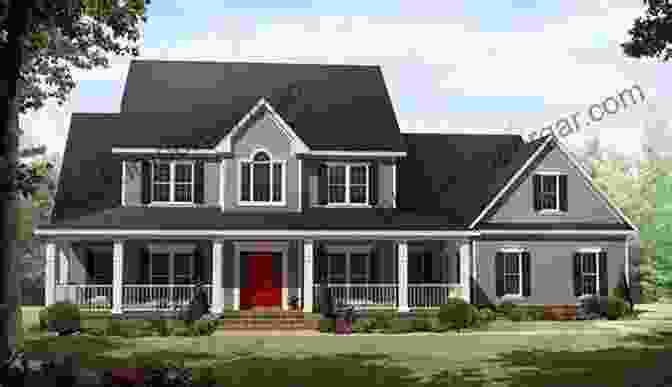 Traditional Two Story House With Wrap Around Porch Country Home Design 84 96LH 2 Bedroom Granny Flat Design: This Is Our Full Architectural Set Of Concept Plans (house Plans Under 1500 Sq Ft)