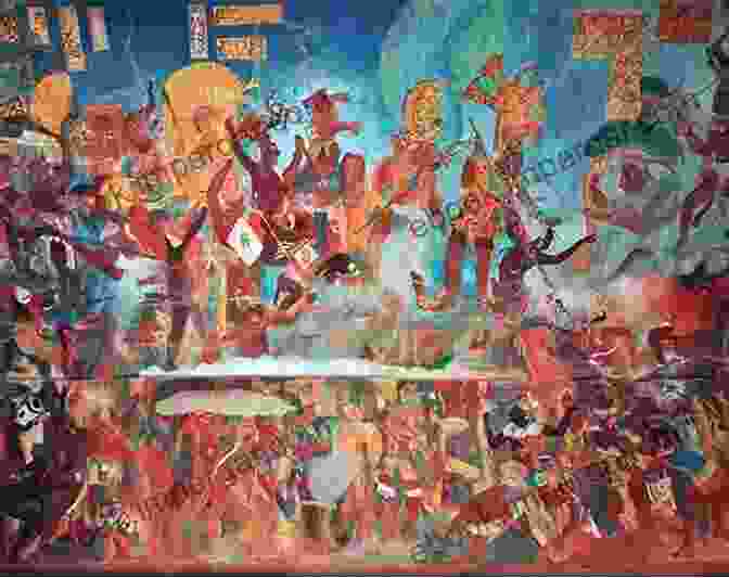 Vibrant Maya Mural Depicting A Ceremonial Scene Art And Myth Of The Ancient Maya